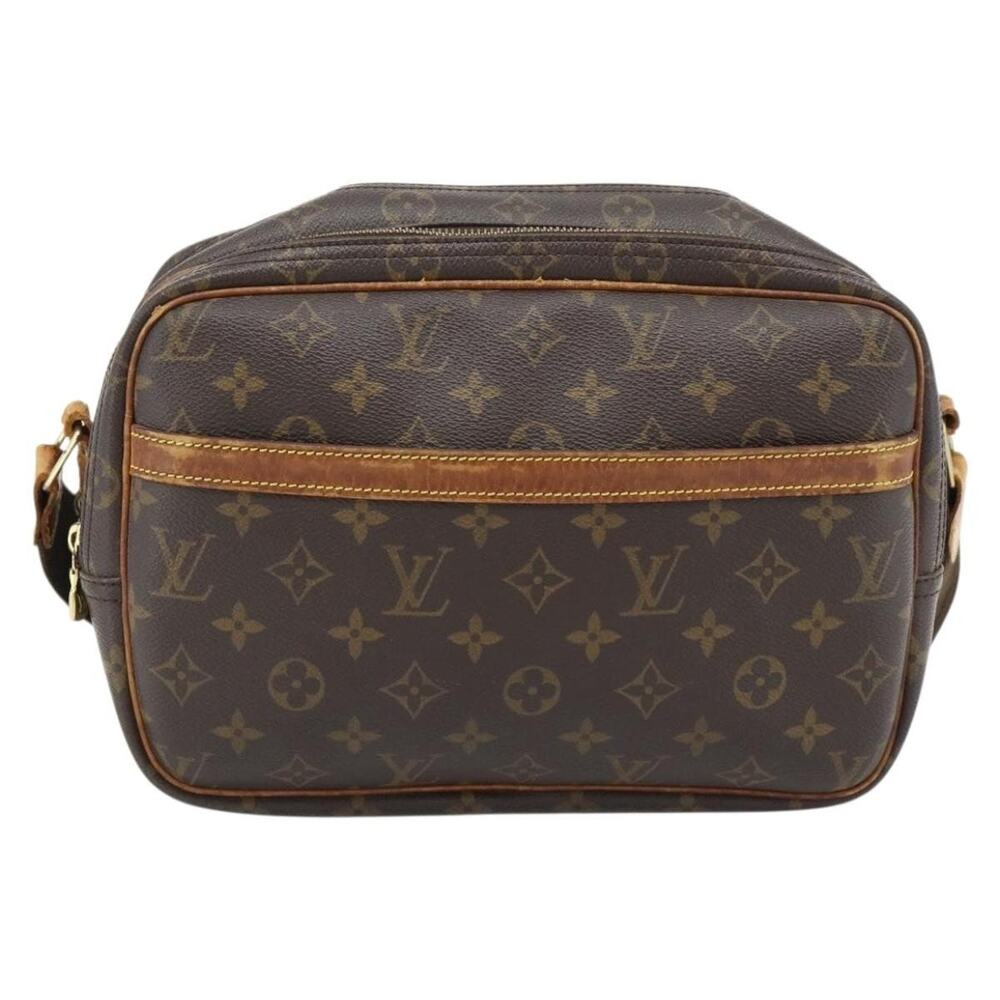 Louis Vuitton Monogram Reporter PM Shoulder Bag Brown